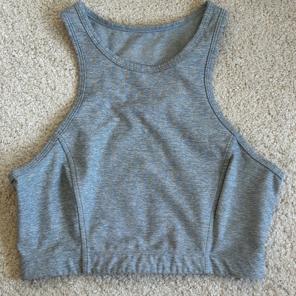 Outdoor Voices Grey Blue Bra Crop Top in Small